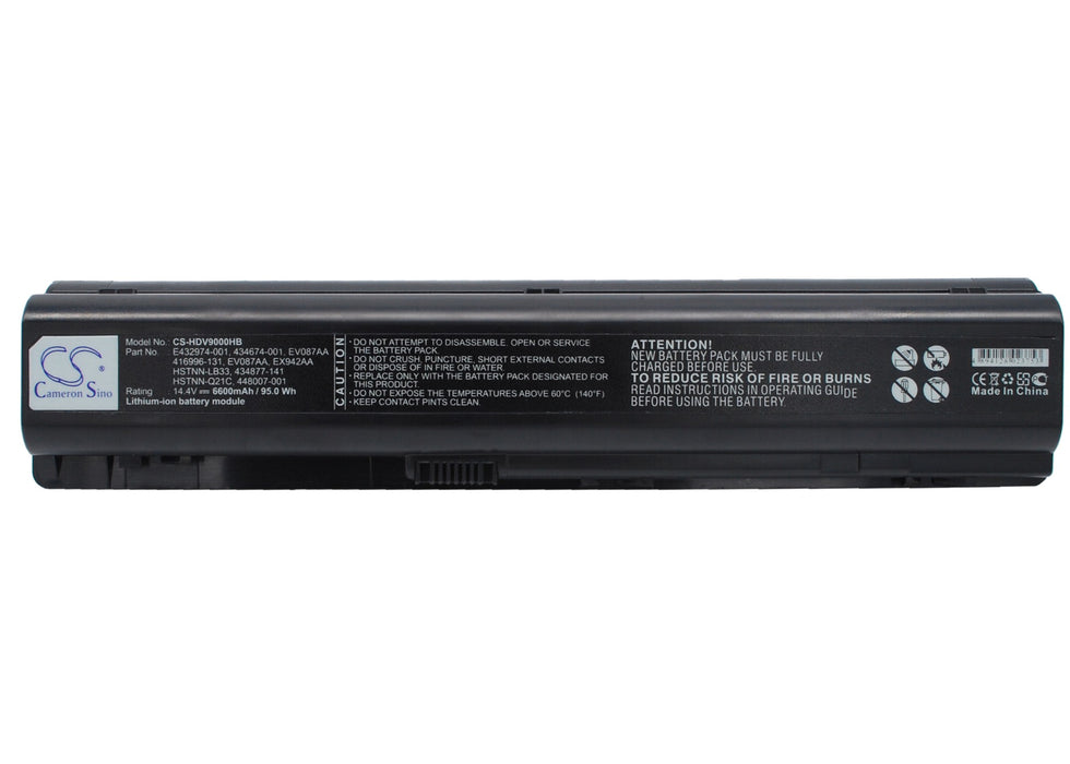 HP Pavilion dv9000 Pavilion dv9000EA Pavil 6600mAh Replacement Battery-main