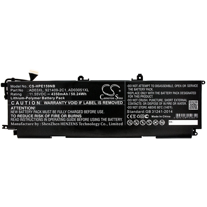 HP Envy 13-ad000 Envy 13-AD001NO Envy 13-AD001TX Envy 13-AD002NA Envy 13-ad002ng Envy 13-AD002TX Envy 13-AD003 Laptop and Notebook Replacement Battery-3