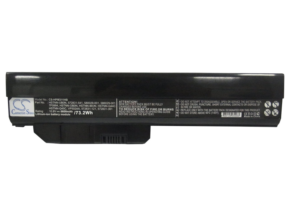 HP Mini 311 Mini 311-1000 Mini 311-1000 CTO Mini 311-1000CA Mini 311-1000NR Mini 311-1001TU Mini 311-1 6600mAh Laptop and Notebook Replacement Battery-5