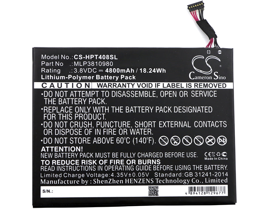 HP I508O L4A35UT Pro Tablet 408 G1 T5L65PA Tablet Replacement Battery-3