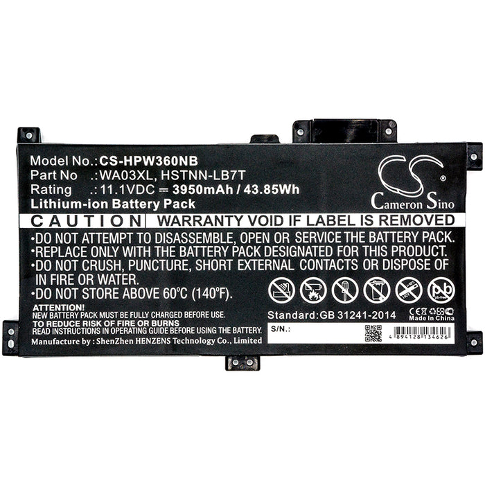 HP Pavilion x360 - 15-br041nr Pavilion x360 14-ba016na Pavilion x360 15 br010nr Pavilion x360 15-bk001tx Pavil Laptop and Notebook Replacement Battery-3