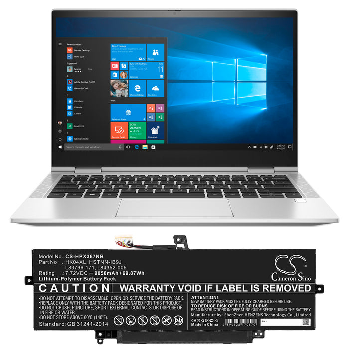 HP EliteBook x360 1040 G7 EliteBook x360 1040 G7 119Y7EA Elitebook X360 1040 G7 1P6S9UT EliteBook x360 1040 G7 Laptop and Notebook Replacement Battery-5