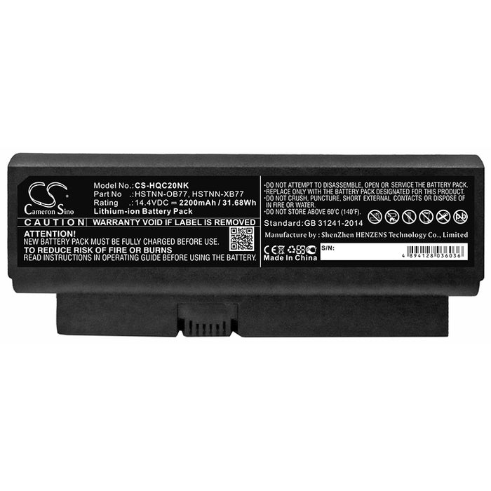 HP Business Notebook 2230s Presario CQ20 Presario CQ20-100 Presario CQ20-100CTO Presario CQ20-101TU Pr 2200mAh Laptop and Notebook Replacement Battery-5