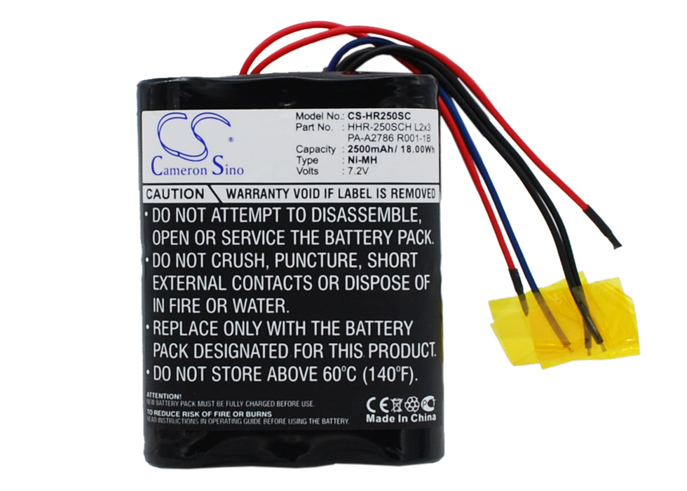 Panasonic HHR-250SCH L2x3 PA Black Vehicle 2500mAh Replacement Battery-main