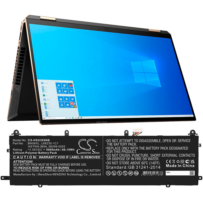HP Spectre X360 15-EB0005UR Spectre X360 15-EB0025TX Spectre X360 15-EB0035TX Spectre X360 15-EB0053TX Spectre Laptop and Notebook Replacement Battery-5