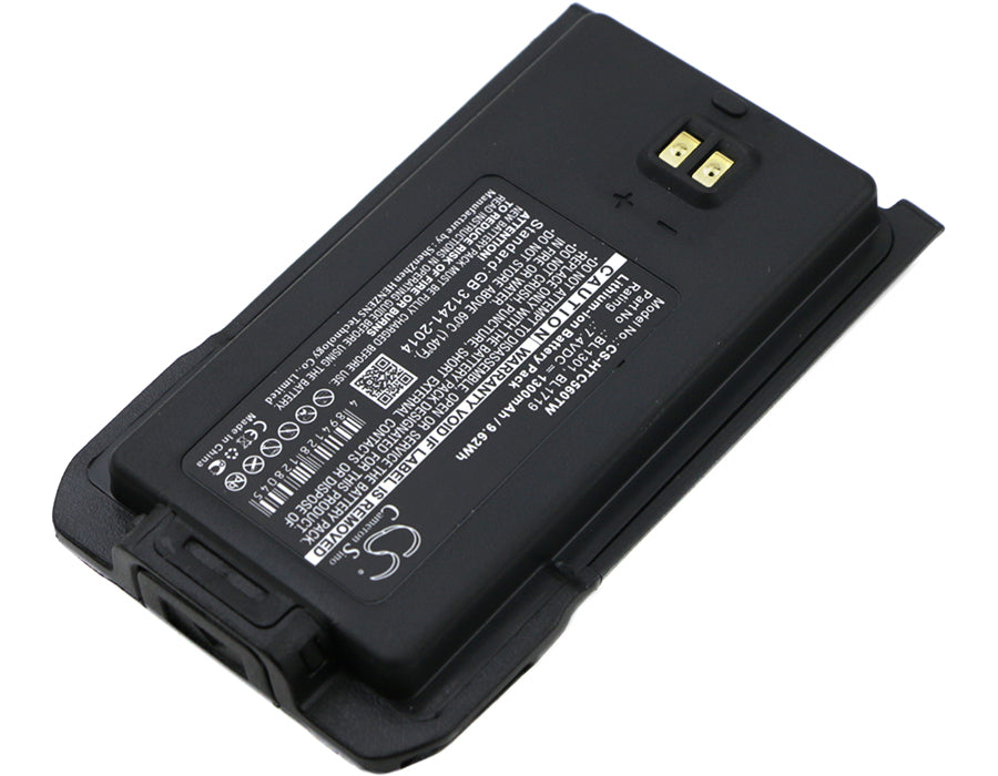 HYT TC-446S TC-500S TC-518 TC-518U TC-518V TC-560 TC-580 TC-585 1300mAh Two Way Radio Replacement Battery-2
