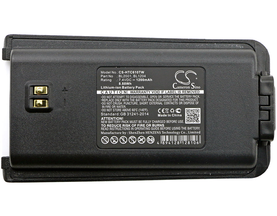 Hytera TC-610 TC-610P TC-618 TC-620 TC-626 1200mAh Two Way Radio Replacement Battery-4