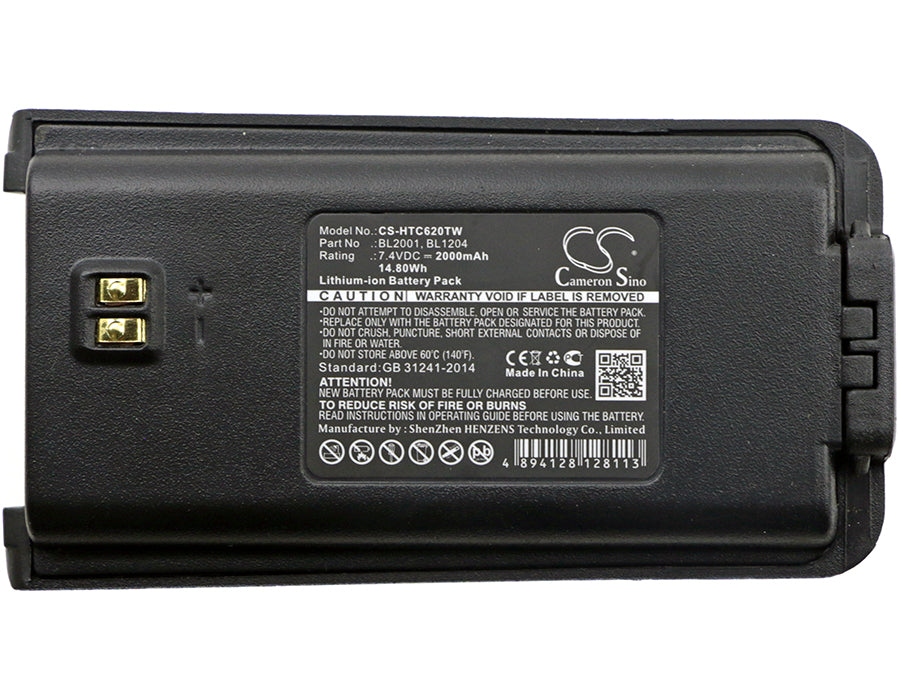 Hytera TC-610 TC-610P TC-618 TC-620 TC-626 2000mAh Two Way Radio Replacement Battery-5