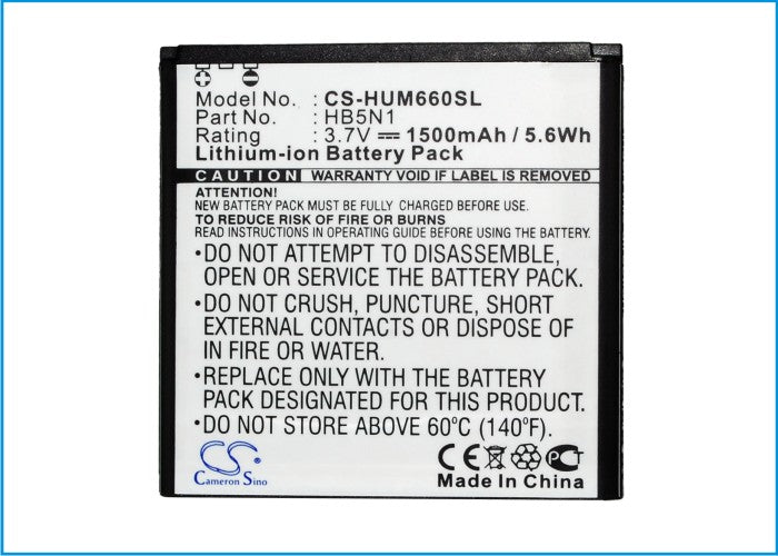 Cricket Ascend Q M660 1500mAh Mobile Phone Replacement Battery-5