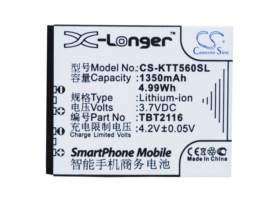 K-Touch A788 D99 E379 T200 T230 T560 Mobile Phone Replacement Battery-5