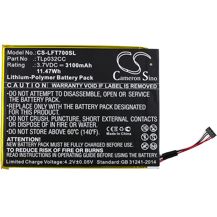 Alcatel 9005X One Touch Pixi 3 8.0 One Touch Pixi 3 8.0 4G One Touch Pixi 8 8.0 3G OT-9005X OT-9023 OT-9023A OT-9023X Pixi  Tablet Replacement Battery-3