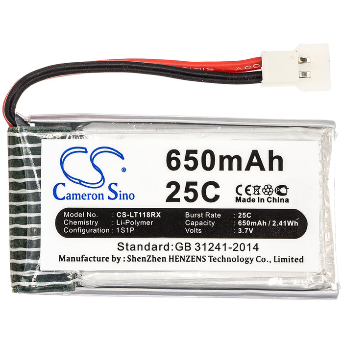 Hubsan H107 H107C H107D H107D Mini H107L JXD385 X4 H107L 650mAh Drone Replacement Battery-3