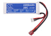 RC CS-LT939RT 2200mAh Train Replacement Battery-5