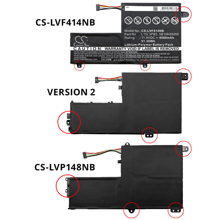 Lenovo Flex 4-1480 14in Flex 4-1570 Flex 4-1580 80VE IdeaPad Flex 4-1480 Laptop and Notebook Replacement Battery-6