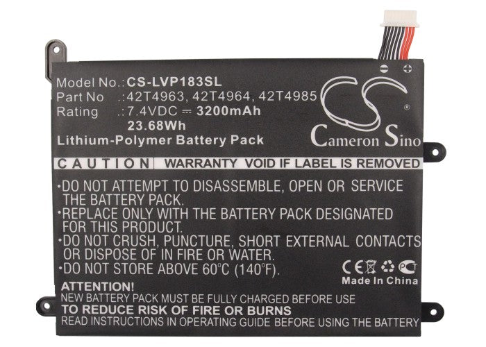 Lenovo ThinkPad 1838 ThinkPad 1838 10.1 ThinkPad 1838-22U ThinkPad 1838-25U Tablet Replacement Battery-5