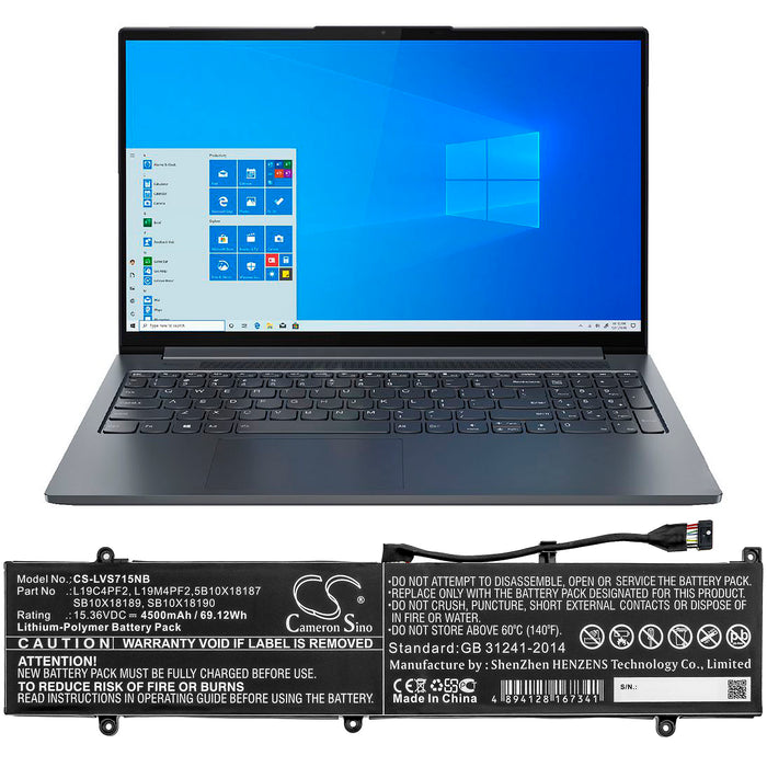 Lenovo Yoga Slim 7 15 Yoga Slim 7-15IMH05 Laptop and Notebook Replacement Battery-5