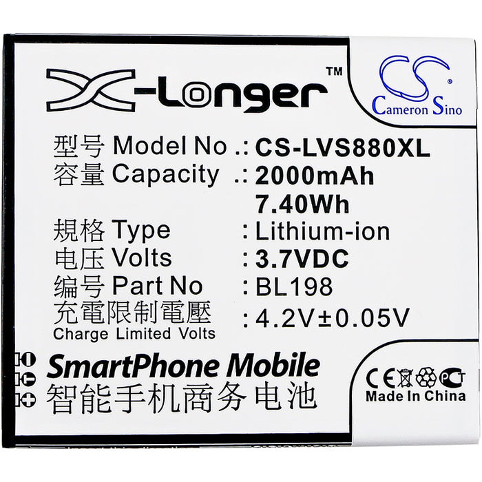 Lenovo A830 A850 K860 K860i S880 S880i S890 Mobile Phone Replacement Battery-3