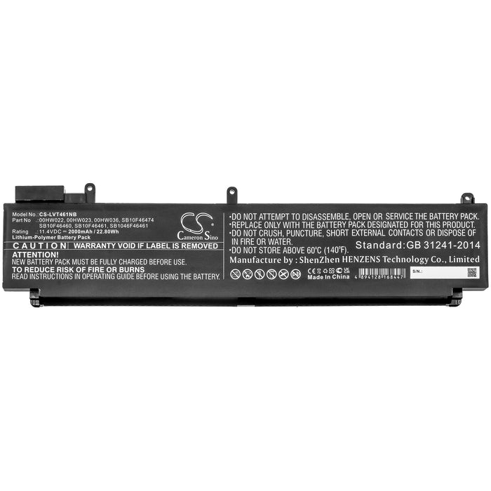 Lenovo T460s-2MCD T460s-2NCD T460s-2PCD T460s-2RCD T460s-2YCD T460s-31CD T460s-32CD T460s-33CD T460s-3 2000mAh Laptop and Notebook Replacement Battery-3