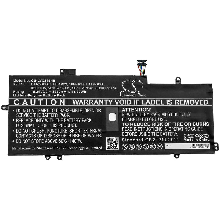 Lenovo ThinkPad X1 Carbon 2019 ThinkPad X1 Carbon 2019-20QE00 ThinkPad X1 Carbon 2020 ThinkPad X1 Carb 3250mAh Laptop and Notebook Replacement Battery-3