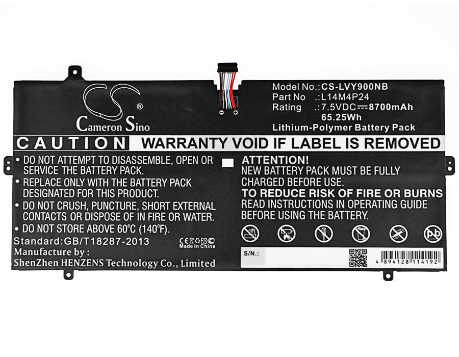 Lenovo Yoga 4 Pro YOGA 4 Pro(YOGA900) Yoga 900 Yoga 900 i7 Yoga 900-13ISK Yoga 900-13ISK (80MK002FGE) Yoga 900 Laptop and Notebook Replacement Battery-5