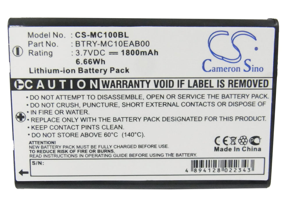 Symbol MC1000 MC1000-KH0LA2U0000 MC1000-KU 1800mAh Replacement Battery-5