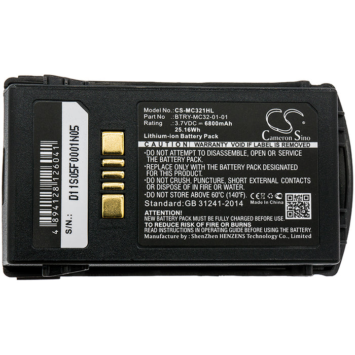 Motorola MC3200 MC32N0 MC32N0-S 6800mAh Replacement Battery-3