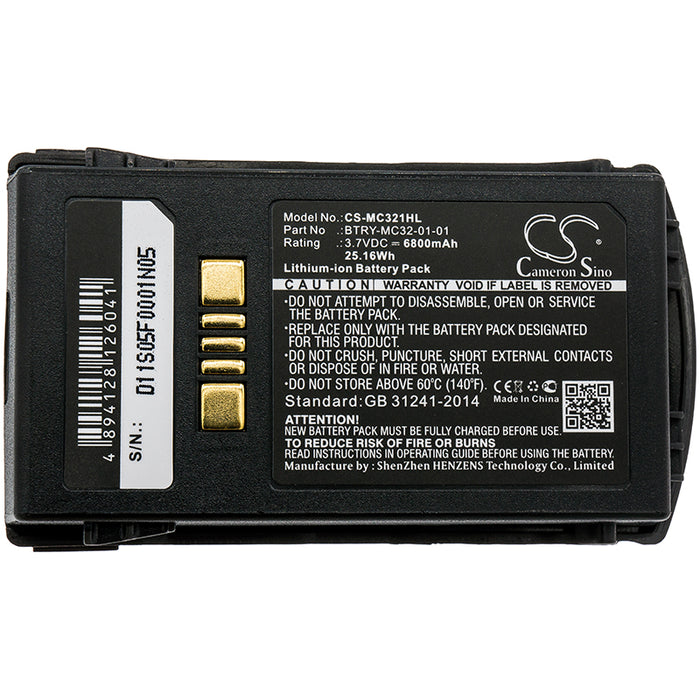 Zebra MC3200 MC32N0 MC32N0-S MC3300 6800mAh Replacement Battery-3