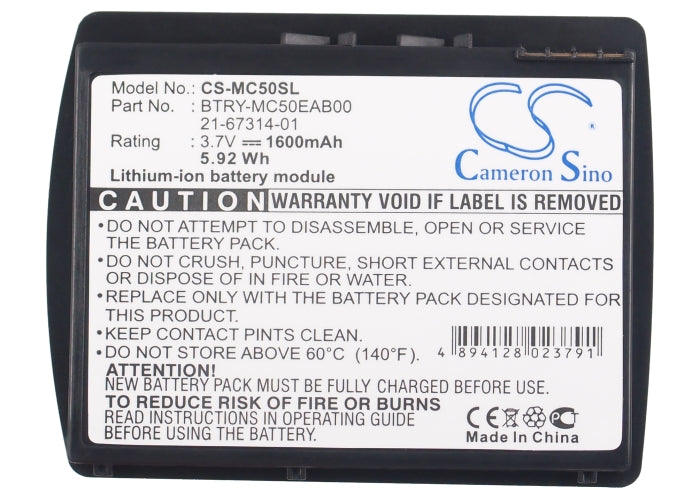 Symbol MC50 MC5040 1600mAh Replacement Battery-5