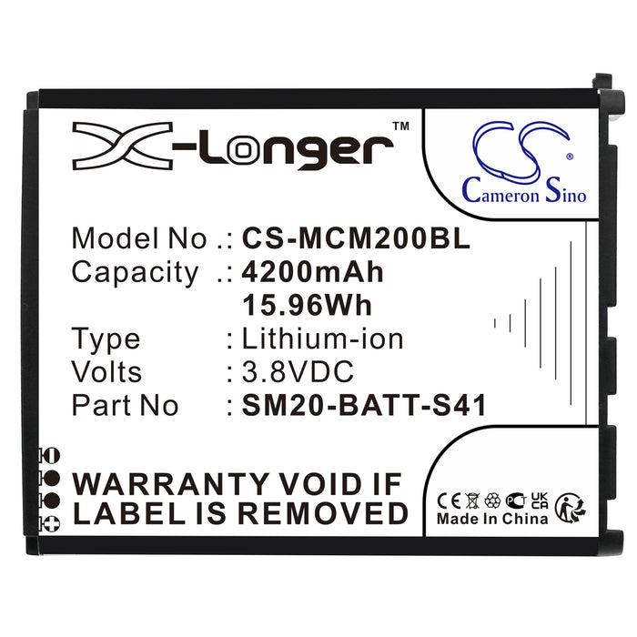 M3 Mobile SM20 SM20 X Barcode Replacement Battery