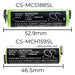 Moser ChroMini 1591 ChroMini 1591B ChroMini 1591Q Easy Style 1881 2000mAh Shaver Replacement Battery