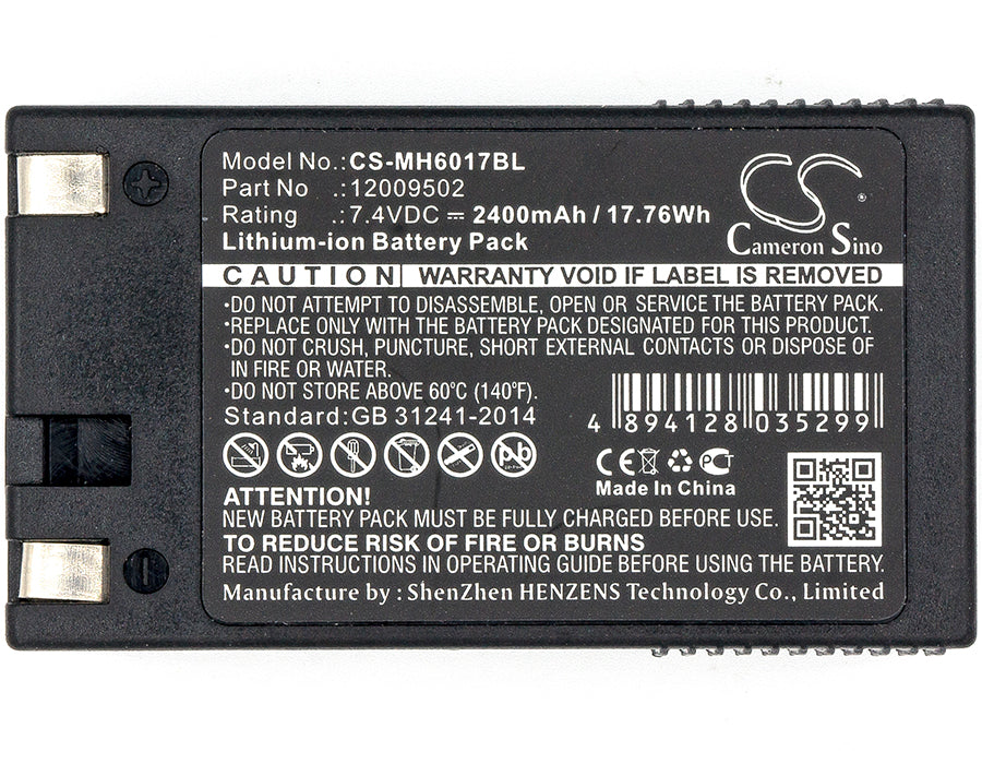 Paxar 6017 Handiprinter 6032 Pathfinder 60 2400mAh Replacement Battery-3