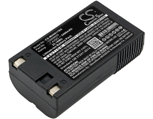 Paxar 6017 Handiprinter 6032 Pathfinder 60 3400mAh Replacement Battery-main