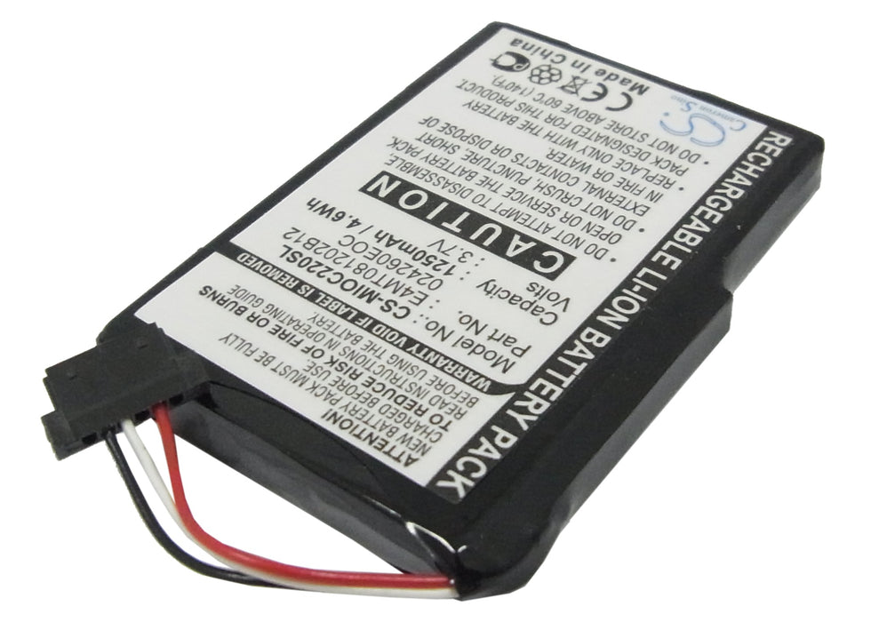 Mitac Mio C210 Mio C220 Mio C220s Mio C230 Mio C250 GPS Replacement Battery-2