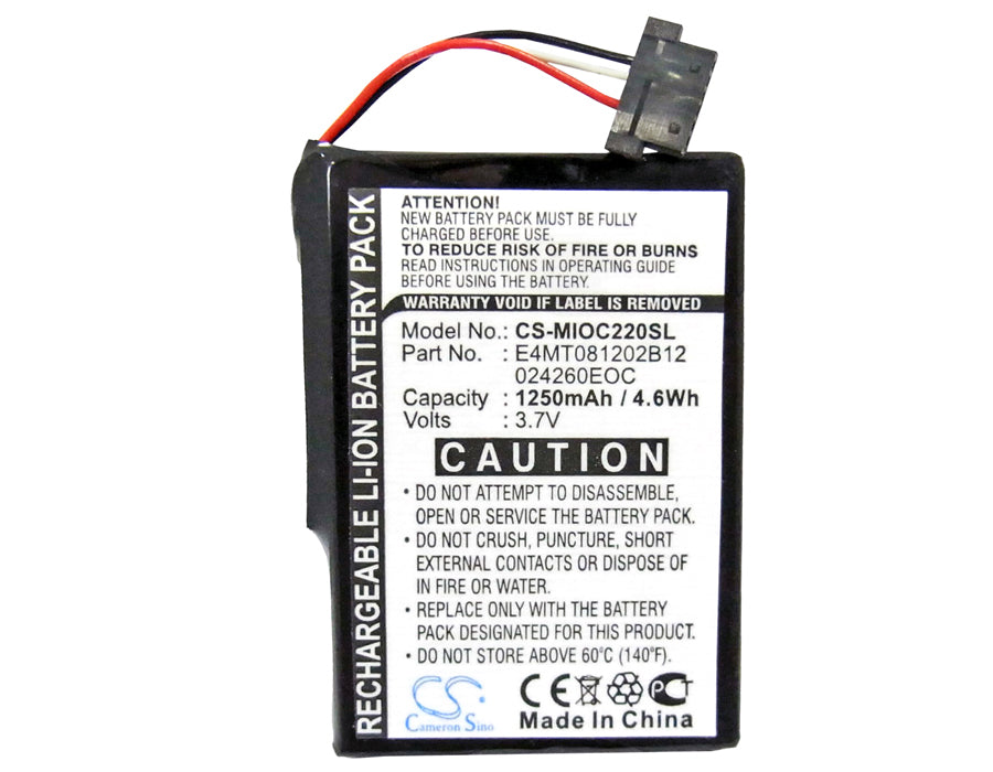 Mitac Mio C210 Mio C220 Mio C220s Mio C230 Mio C250 GPS Replacement Battery-5