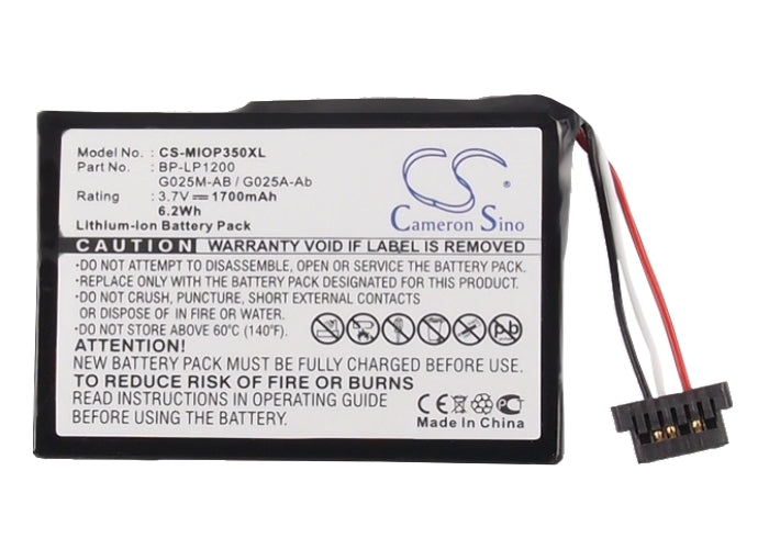 Medion MD95157 MD95243 MD95300 MD96220 Mobile GPS MD96449 MDPNA 150 MDPNA 470 P4210 P4410 GPS Replacement Battery-6