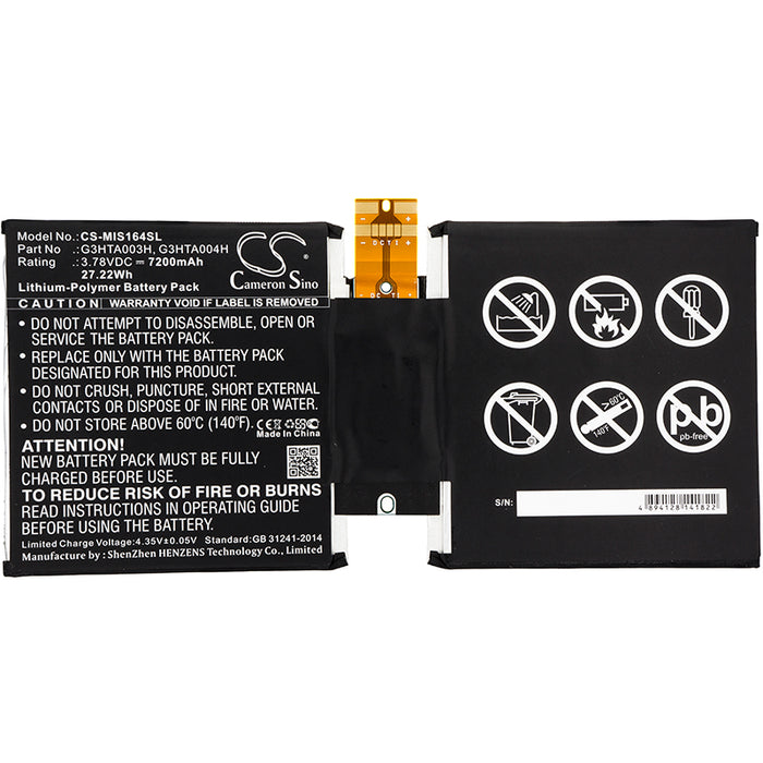 Microsoft MSK-1645 Surface 3 10.8in Surface 3 1645 Tablet Replacement Battery-3