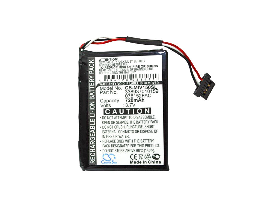 Mitac Mio Moov 150 GPS Replacement Battery-5