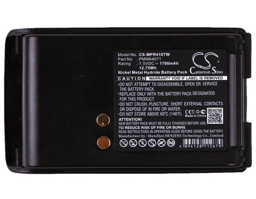Motorola A6 A8 BPR40 Mag One BPR40 1700mAh Two Way Radio Replacement Battery-5