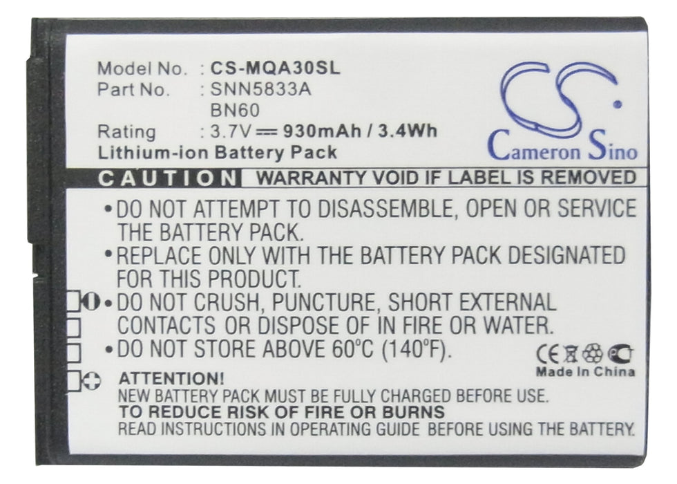 Motorola Eco A45 Hint QA30 I856 Debut QA1 QA1 Karma QA30 QA30 Hint V860 V860 Barrage VU30 Rapture W845 W845 Quantico Mobile Phone Replacement Battery-5