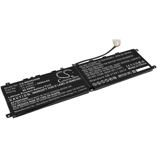 MSI GP66 GP76 Leopard 10UG Laptop and Notebook Replacement Battery