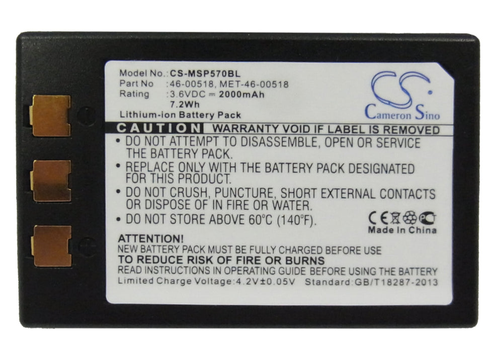 Metrologic MK5710 SP5700 Optimus PDA Replacement Battery-5