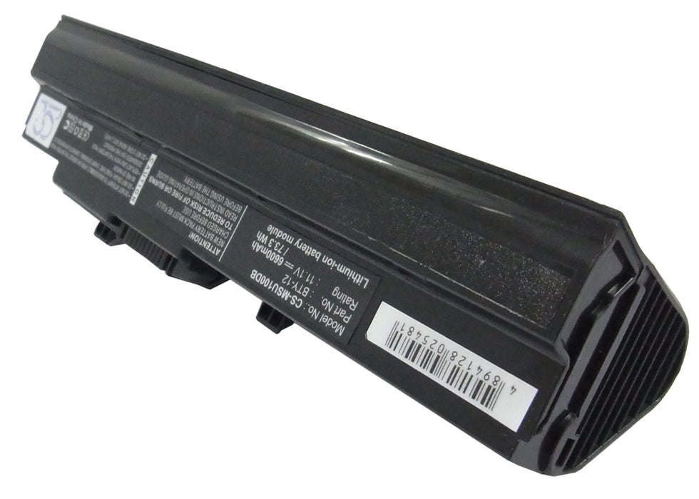 MSI 9S7-N01152-439 Wind 90 Wind MS-N011 Wind U100 Wind U100-001CA Wind U100-002CA Wind U100-002L 6600mAh Black Laptop and Notebook Replacement Battery-2