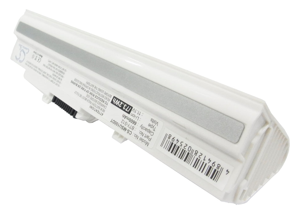 Medion Akoya Mini E1210 MD96891 MD96953 S1211 6600mAh White Laptop and Notebook Replacement Battery-2