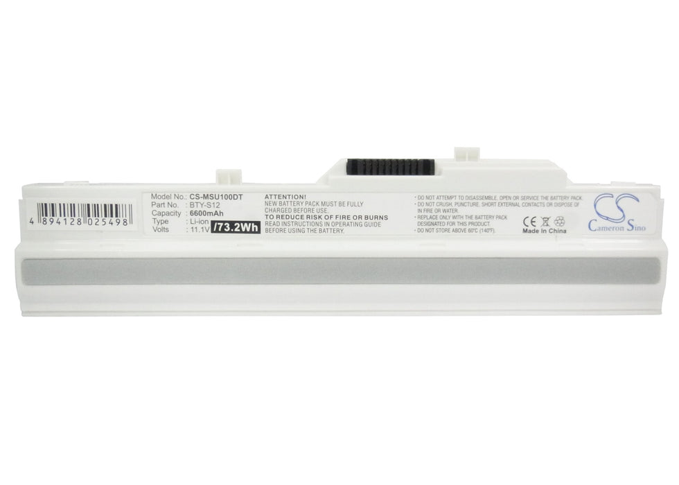 Ahtec Netbook LUG N011 6600mAh White Laptop and Notebook Replacement Battery-5
