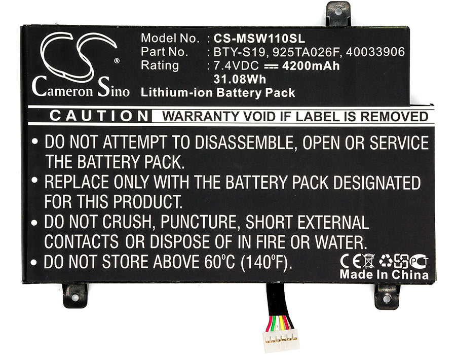 MSI Windpad 110 Windpad 110w WindPad 110W-014US Tablet Replacement Battery-5