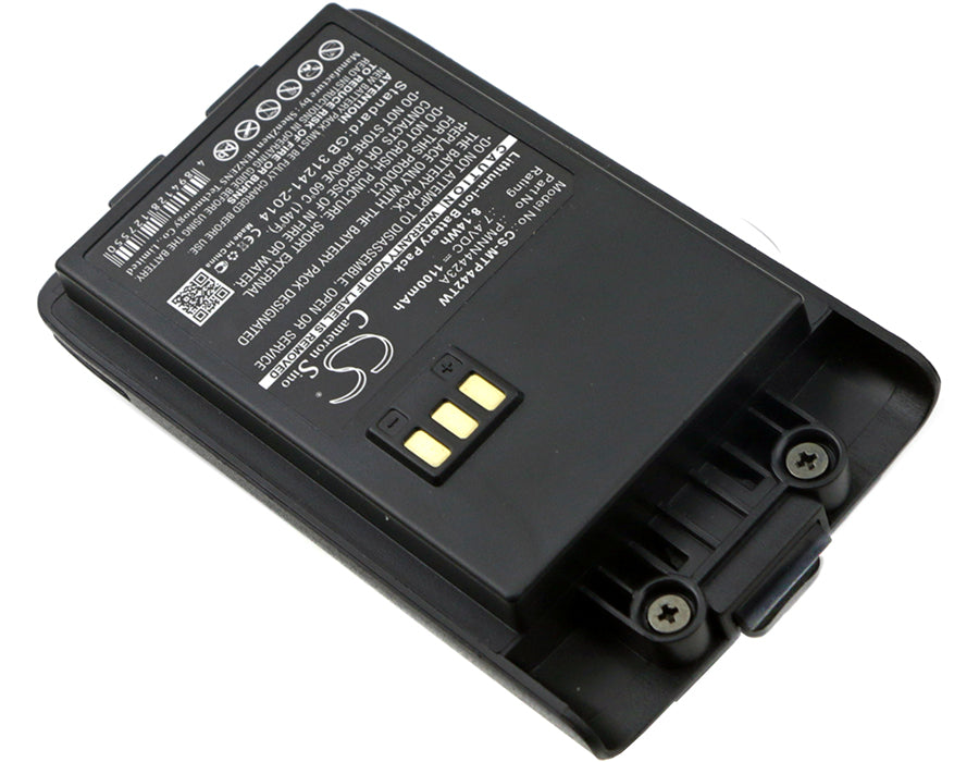 Motorola Mag One Q11 Mag One Q5 Mag One Q9 Mag One VZ-9 Q5 Q9 Q11 VZ-9 1100mAh Two Way Radio Replacement Battery-2