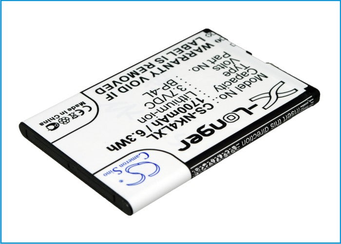 Nokia 6760 Slide Clipper E52 E55 E61i E63 E71 E71x E72 E90 E90 Communicator E90i N810 N810 Internet Tablet N8 1700mAh Mobile Phone Replacement Battery-2