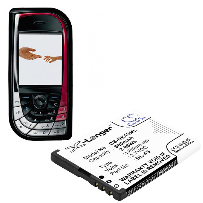 Nokia 2680 2680 slide 2680S 3600 3600 slide 3600S 3710 fold 7020 7100 Supernova 7610 7610 Supernova 7610S Mobile Phone Replacement Battery-4