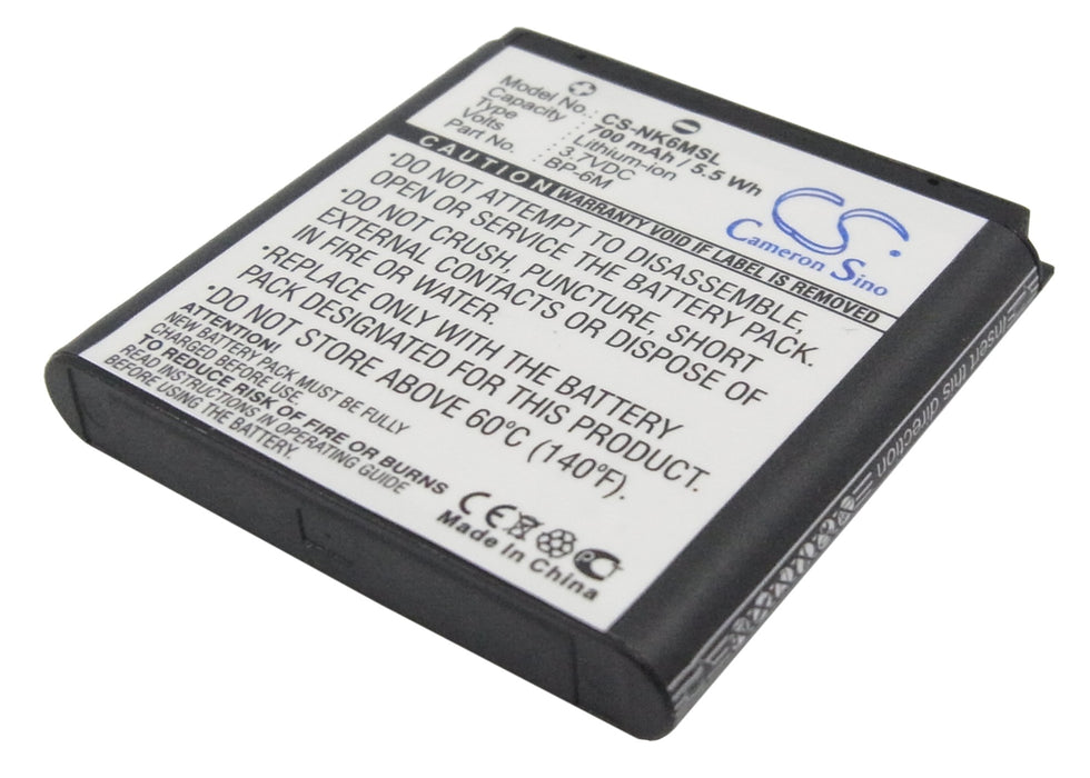 Nokia 3250 3250 XpressMusic 6151 6233 6234  700mAh Replacement Battery-main