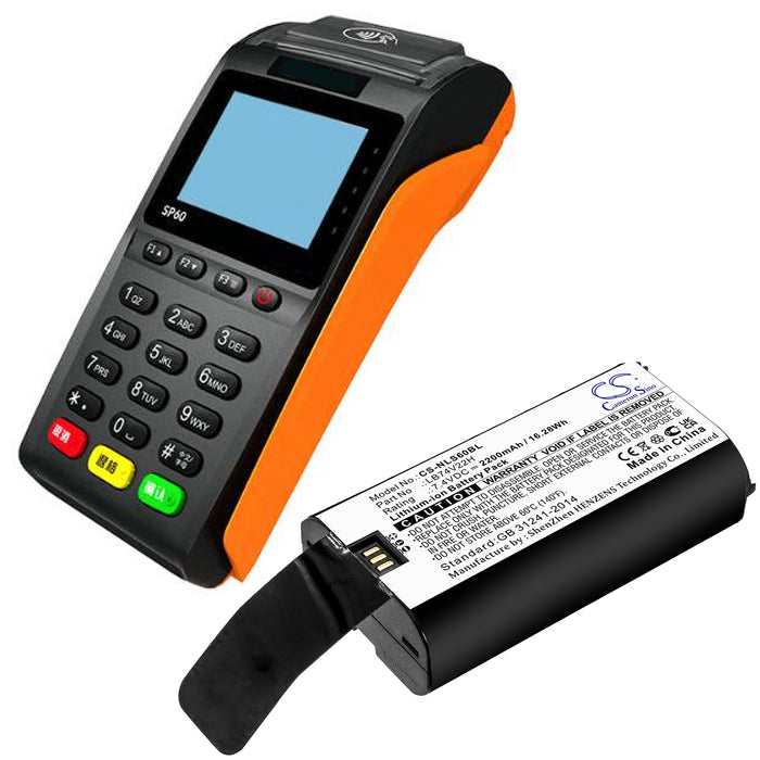 Newland SP60 Payment Terminal Replacement Battery-4